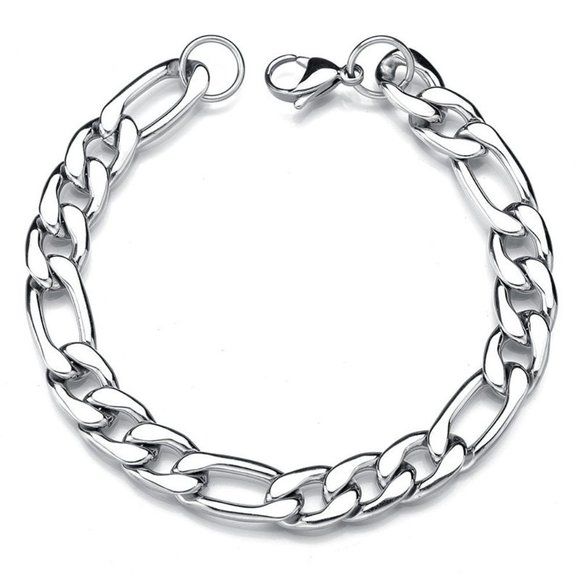 21cm Stainless Steel Men's Bracelet (Silver)